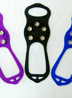 优质耐寒TPR户外防滑防摔鞋套 雪地登山防滑鞋链 雪地五齿冰爪