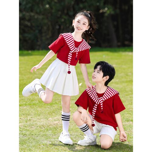 儿童啦啦队演出服小学生运动会开幕式幼儿园舞蹈合唱班服表演服装
