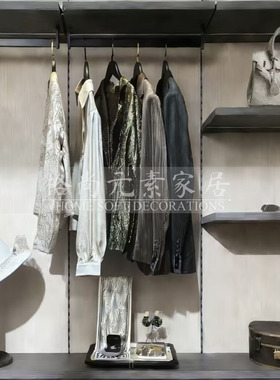 新中式衣帽间衣服饰品摆件