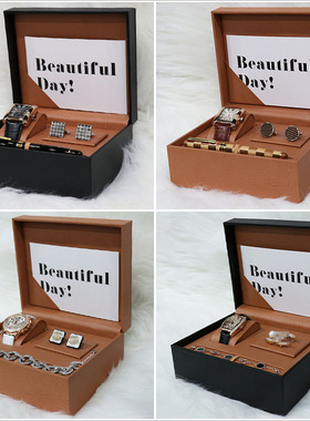 展厅梳妆台手表盒组合陈列摆件