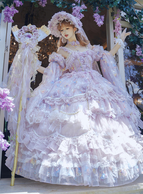原创正版华丽lolita花嫁款【在逃公主】洛丽塔连衣裙重工lo裙jsk