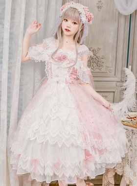 茶会原创lolita连衣裙【琉璃幻影】少女华丽花嫁茶会洋装国牌lo