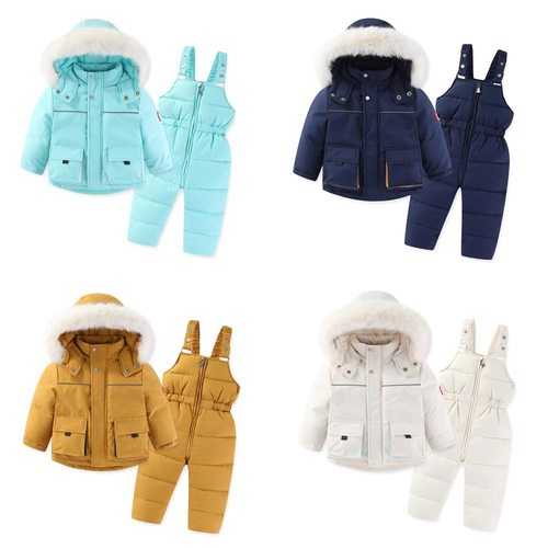 儿童滑雪服套装加绒加厚保暖防风防水棉衣棉裤两件套2025冬季新款