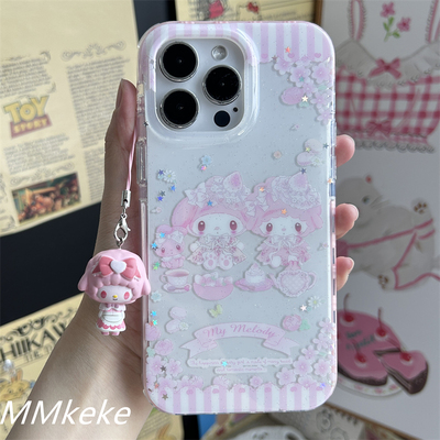 粉粉小公主美乐蒂双层手机壳