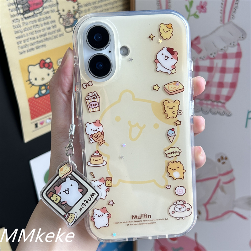 可爱小仓鼠布丁狗玛芬双层手机壳