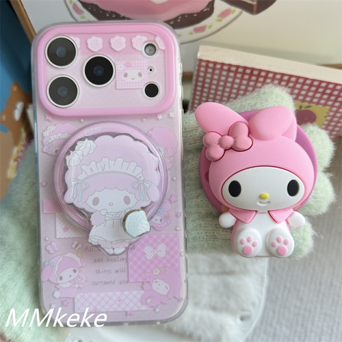 小羊美乐蒂双层磨砂磁吸手机壳