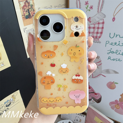 古早橘子烤焦面包双层磨砂手机壳