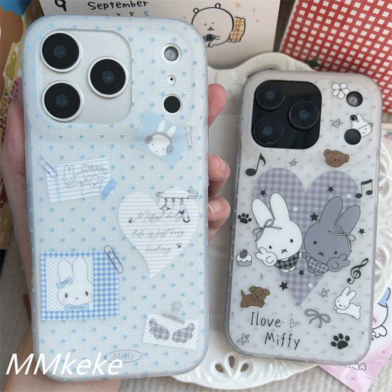 可爱小兔子双层磨砂手机壳