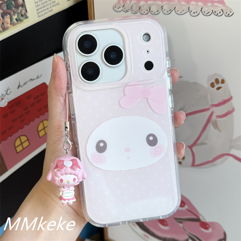 波点粉色蝴蝶结美乐蒂双层手机壳