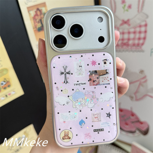 粉粉少女心可爱萌物银边手机壳