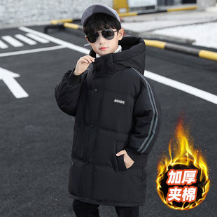 童装男童冬装羽绒棉服2025款儿童冬季中长款保暖棉衣男孩加厚外套