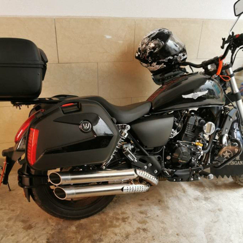 适用于本田铃木豪爵大阳风暴太子摩托车边箱改装三箱侧箱尾箱尾架