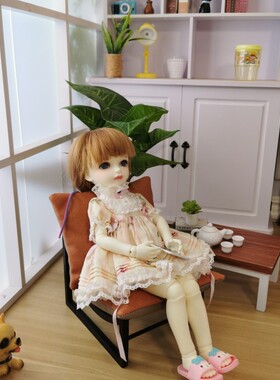 6分BJD小布blythe兵人懒人沙发双色科技布娃屋家具娃用拍照道具