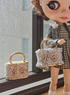 blythe小布BJD6分ob24娃用拍照道具 5号小提包娃衣拍图装饰配件