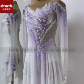 定制花样滑冰表演服定制女童轮滑溜冰裙儿童成人比赛考级服K103