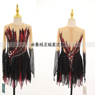 新款合集定制花样滑冰表演服女童溜冰裙儿童成人比赛服考级服K222