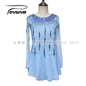 定制 花样滑冰表演服 儿童成人滑冰服女款 冰舞精灵专业服装 裙款