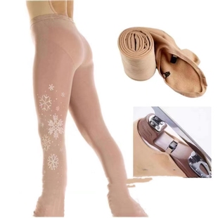 冬季加绒弹力裤袜花样滑冰表演服 舞蹈服珍珠款打底裤袜x142