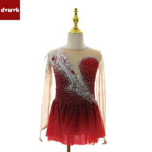 DVWVB花样滑冰专业定制女童表演比赛考级裙子花样滑冰演出服Y43