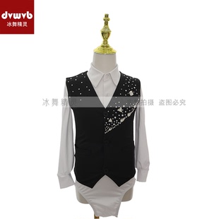 定制花样滑冰表演服定制男童轮滑溜冰服儿童成人比赛考级服K150