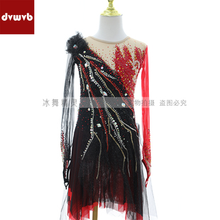 DVWVB高定冰舞精灵 花样滑冰 花样滑冰表演服儿童成人女款裙X171