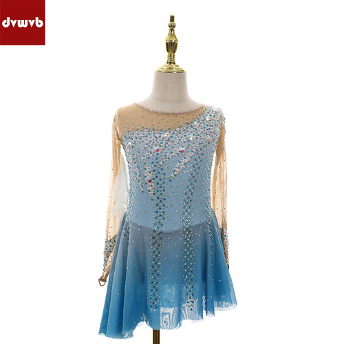 冰舞精灵滑冰滑冰裙dvwvb考级裙