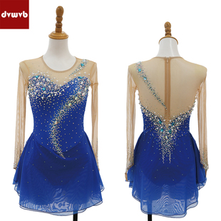工厂店花样滑冰专业定制女童表演比赛考级裙子花样滑冰演出服Y33