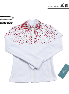 冰舞精灵 定制花样滑冰服装 豪华烫钻训练服 带护臀带裙摆 D488