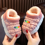 儿童棉鞋冬季女童保暖加厚防滑水男童包跟小孩居家室外宝宝棉拖鞋