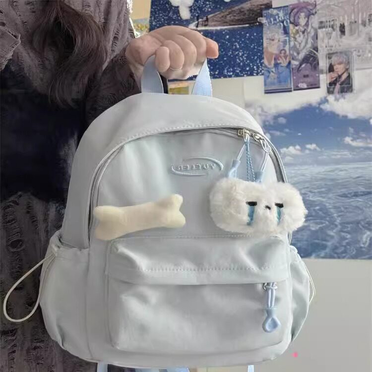 日本纯色百搭小书包女少女学生迷你双肩包高颜值简约休闲mini背包