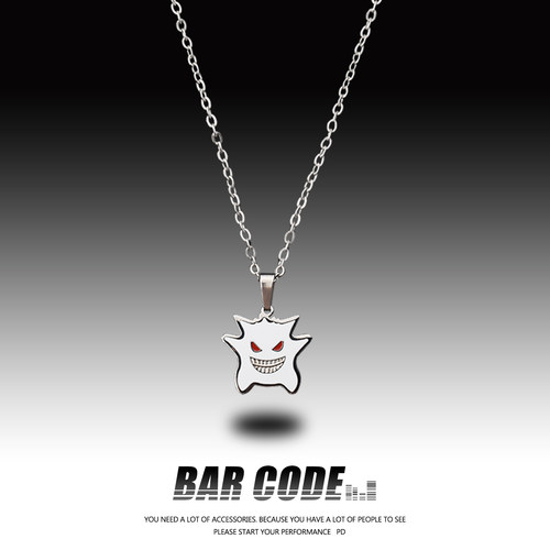 barcode原创小恶魔情侣街头项链