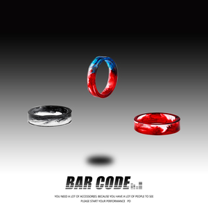 BAR CODE 墨-幽玉戒指男女ins小众高级感设计简约情侣树脂指环潮