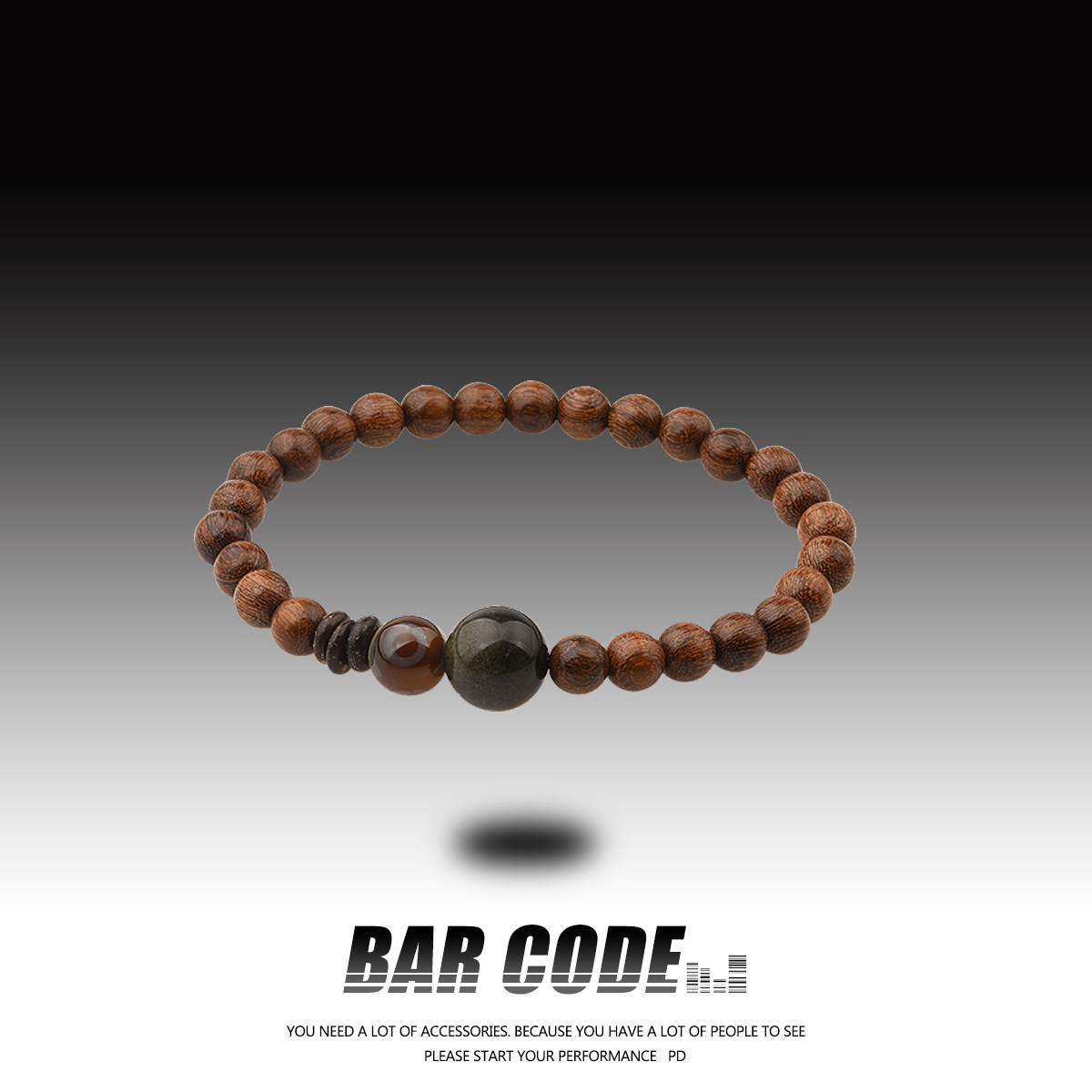 金色檀木6mm手串女士小众简约