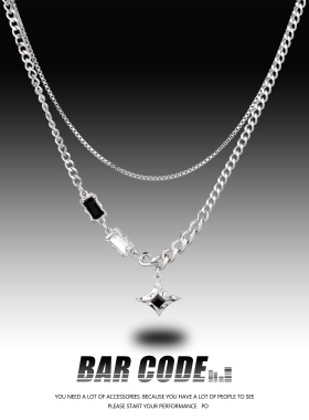 星芒繁星宝石拼接项链女ins