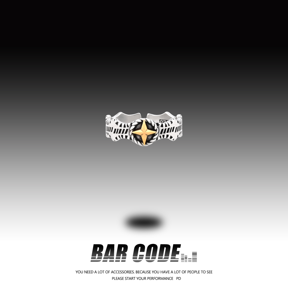 男女铜镀银个性冷淡风朋克风