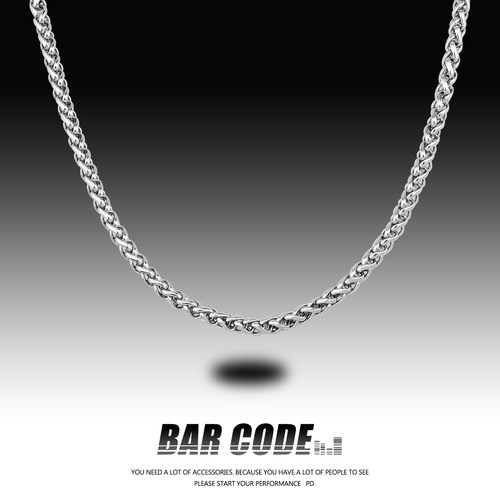 BARCODE 简约粗链条龙骨链ins冷淡风中性项链街头嘻哈配饰男女潮 - 封面