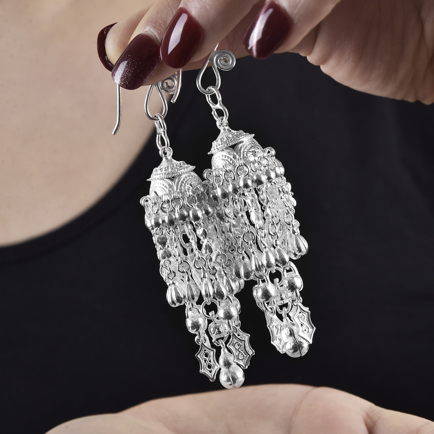 2026新款999纯银流苏耳饰耳环套装女款气质民族风复古高级银饰,饰品/流行首饰/时尚饰品新,银饰耳饰,淘宝优惠券,粉丝福利购,淘宝优惠卷