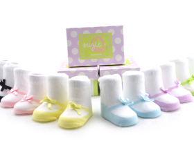 现货正品 美国Trumpette婴儿鞋袜Suzie/Mia's蝴蝶蕾丝款 礼盒拆单