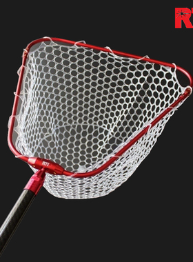 RTI抄网头硅胶可折叠铝合金碳素不挂钩路亚竞技便携抄网兜爆款