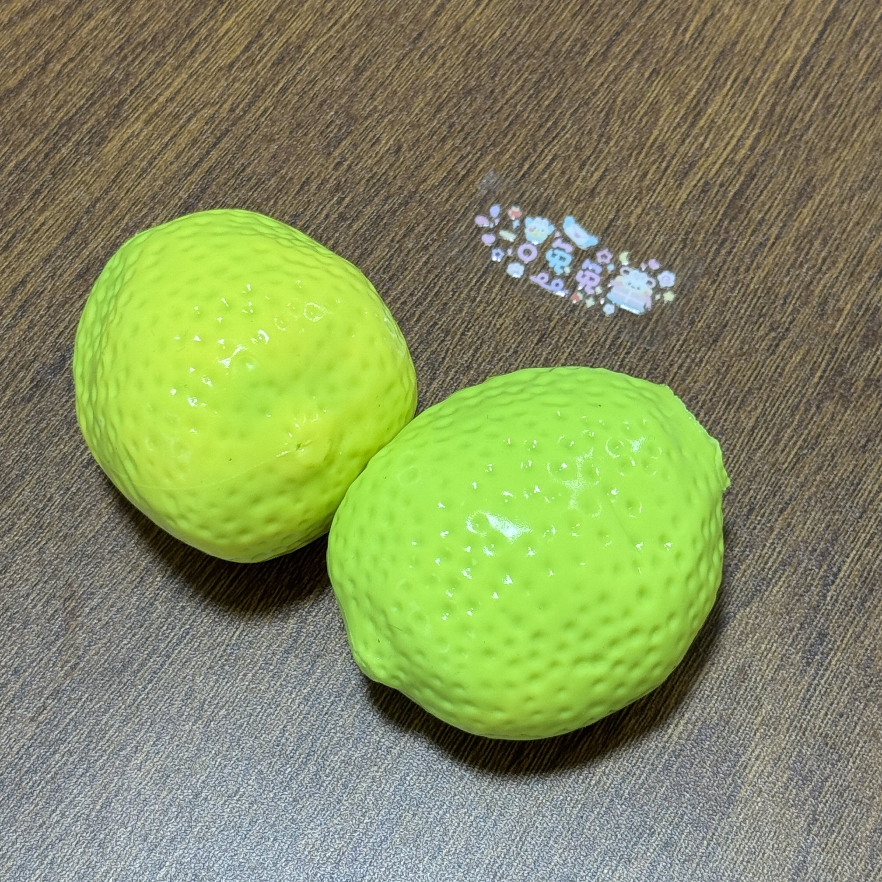 手作球球皮-温变柠檬手作球-只是手作球球皮和塞子分开图片