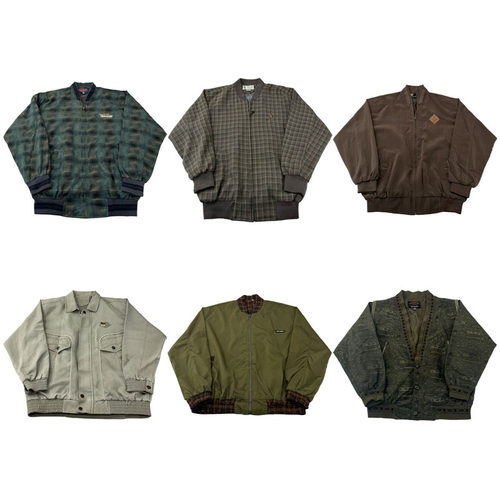 vintage古着美式复古中古港风棒球服工装阿美咔叽男女外套G296