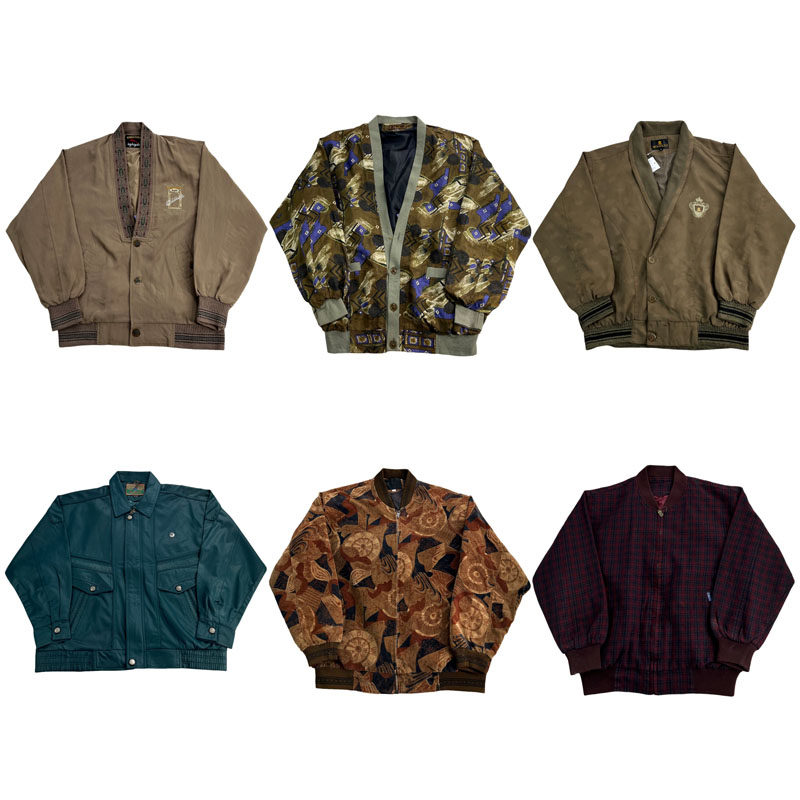 vintage古着美式复古中古港风棒球服工装阿美咔叽男女外套G301