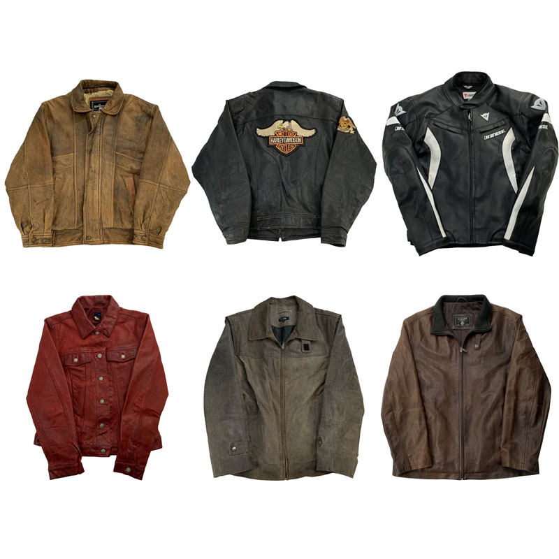 vintage古着皮衣美式A2复古休闲宽松飞行员皮夹克外套真皮男女P41