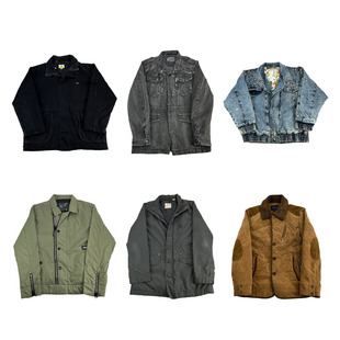外套H146 阿美咔叽牛仔男女厚款 vintage古着美式 复古棒球服工装