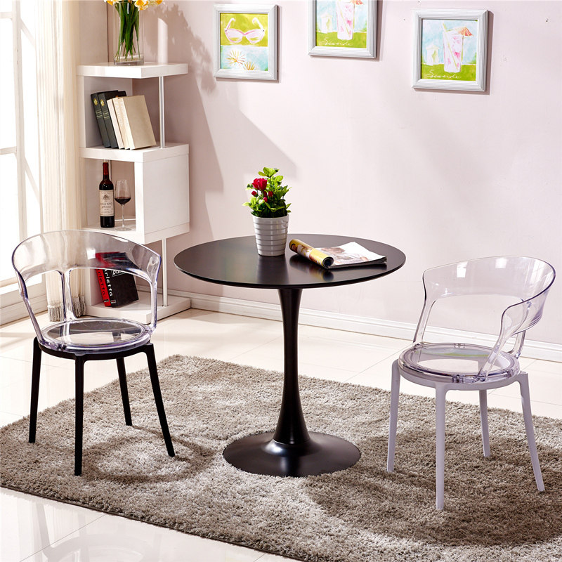 北欧洽谈桌椅组合商务接待桌咖啡桌黑色圆桌子小圆桌奶茶店餐桌椅|ruв категории жилой мебели, Таблица класса, обеденный стол - от Buy2taobao.com для оказания профессиональной услуги покупки агента Taobao
