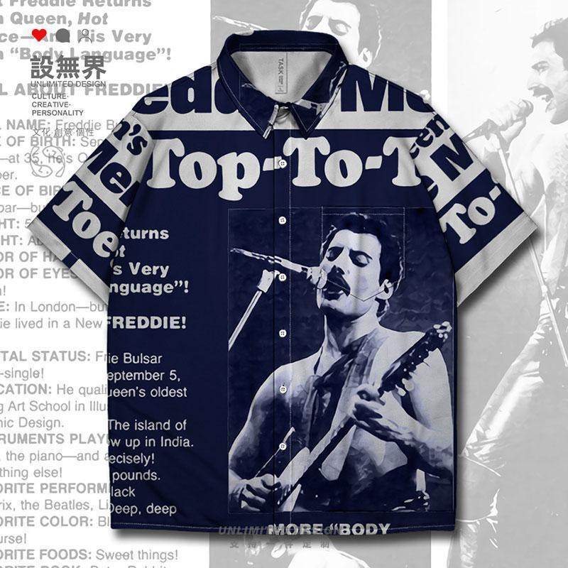 无界皇后乐队摇滚短袖衬衫