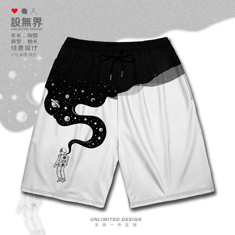 中国航天宇航员遨游太空运动短裤