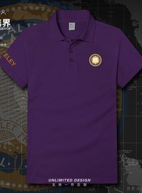 伯克利加州大学生翻领POLO衫男女短袖学生休闲夏纯棉T恤衫设 无界