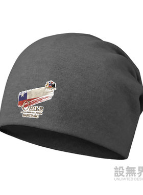 智利Chile圣地亚哥国旗标志薄款棉帽男女帽子冬包头帽0010设 无界