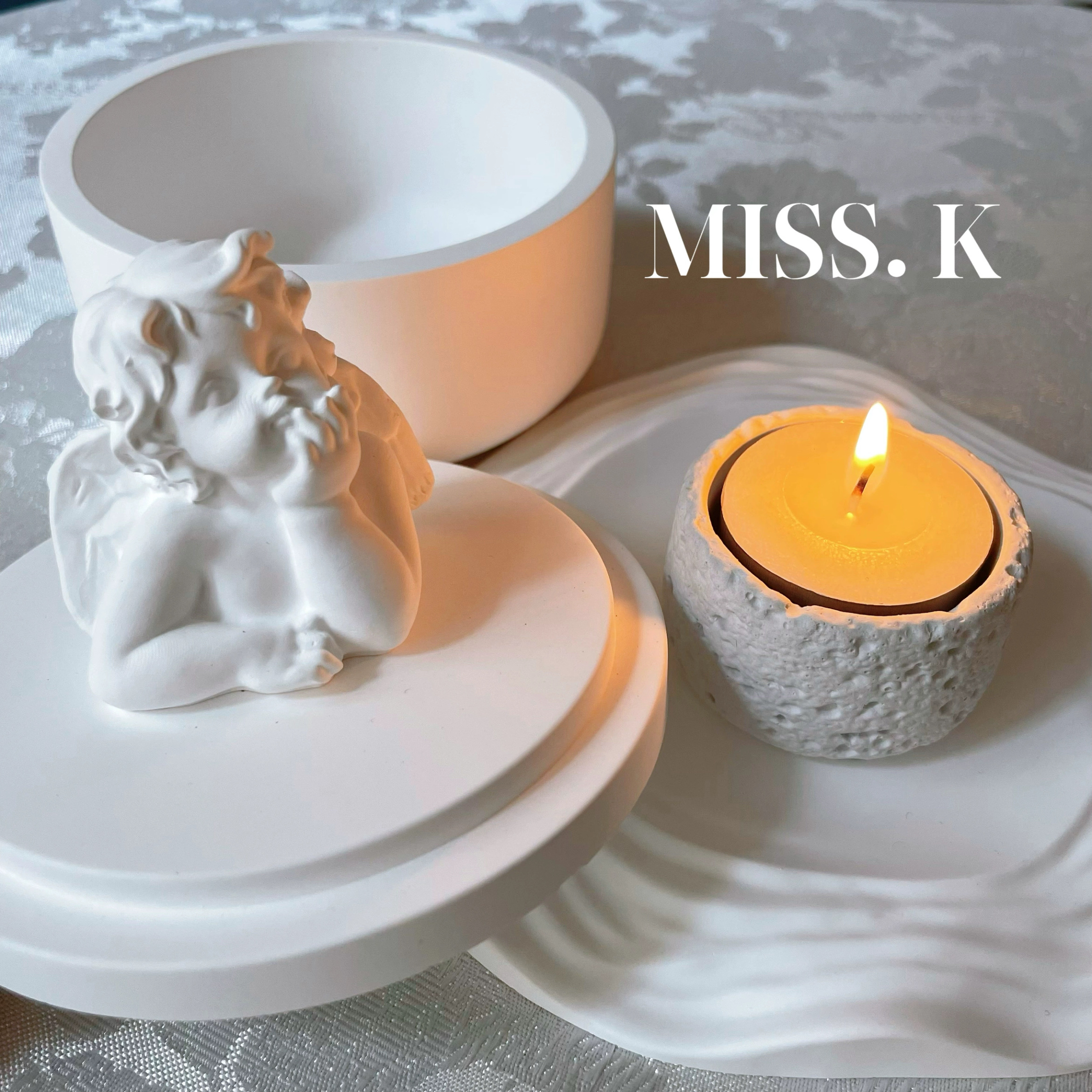 「MISS.K」高品质原创石膏香薰蜡烛月球杯氛围感礼物家居装饰摆件